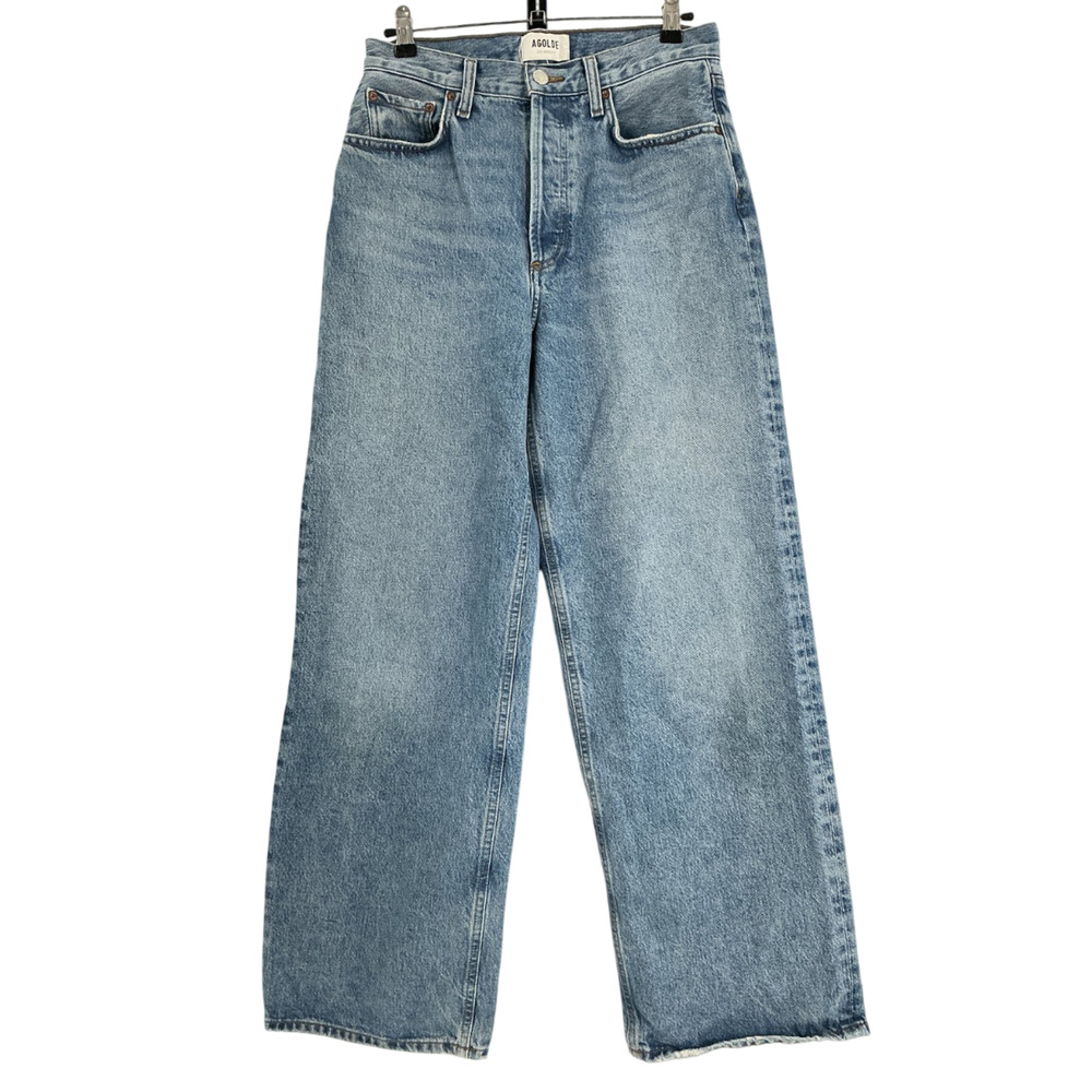 Agolde Relaxed Blue Low Slung Baggy Denim Jeans Size 25 - Picture 2 of 4
